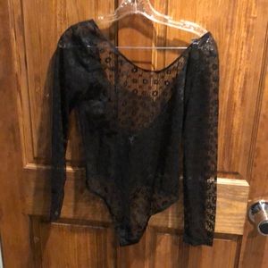 Black Victoria’s secret lace bodysuit
